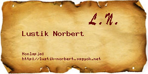 Lustik Norbert névjegykártya